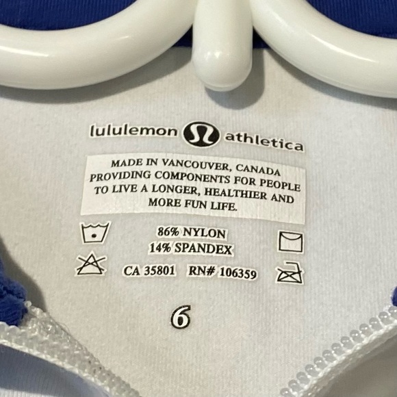 Lululemon vintage blue and white zip up athletic jacket - Picture 3 of 7